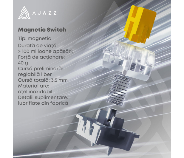 Ajazz AK820 MAX Magnetic switches Purple White RGB - 1536366 - zdjęcie 9